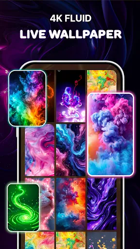 Скриншот 1 — Live Wallpaper 4K: Magic Fluid