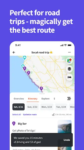 Скриншот 3 — Wanderlog - Trip Planner App