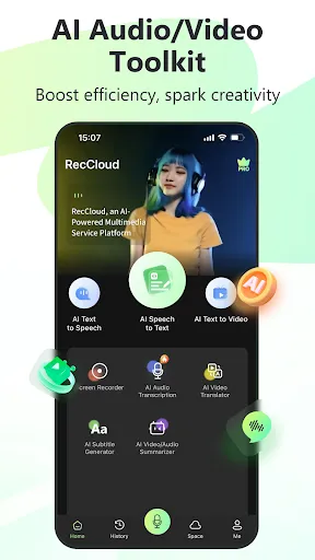 Скриншот 1 — RecCloud – AI Video Generator