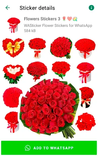 Скриншот 1 — WASticker - любовные цветы