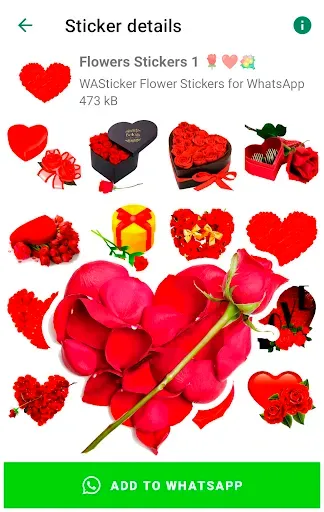 Скриншот 2 — WASticker - любовные цветы