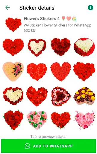 Скриншот 5 — WASticker - любовные цветы