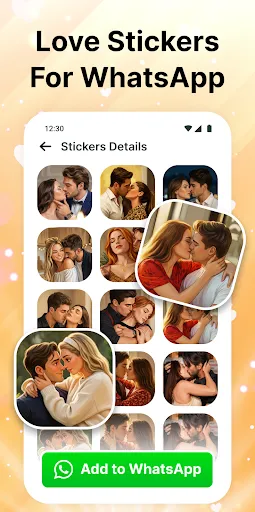 Скриншот 2 — Romantic Stickers – WAStickers