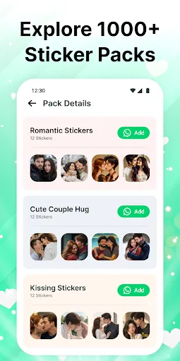 Скриншот 3 — Romantic Stickers – WAStickers