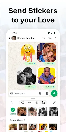 Скриншот 1 — Love Romantic Kiss WAStickers