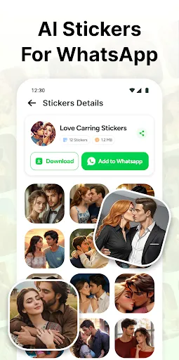 Скриншот 2 — Love Romantic Kiss WAStickers