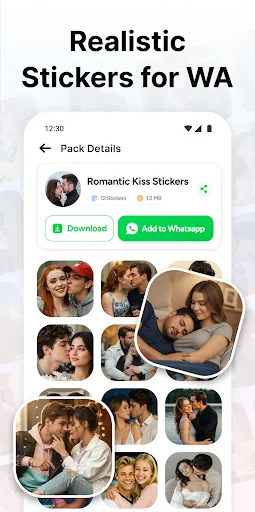 Скриншот 5 — Love Romantic Kiss WAStickers
