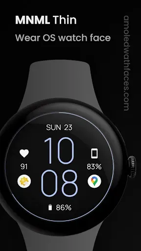 Скриншот 1 — MNML Thin Watch face