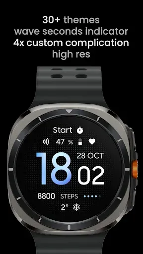 Скриншот 2 — Wave: Wear OS watch face