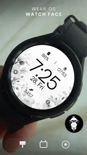 Скриншот 2 — Gray Floral elegant watch face