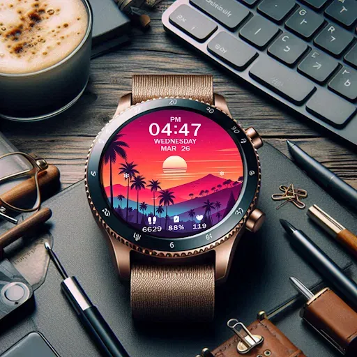 Скриншот 1 — Key WF63 Sunset Watch Face