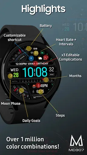 Скриншот 3 — MD307 Digital watch face