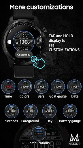 Скриншот 7 — MD307 Digital watch face