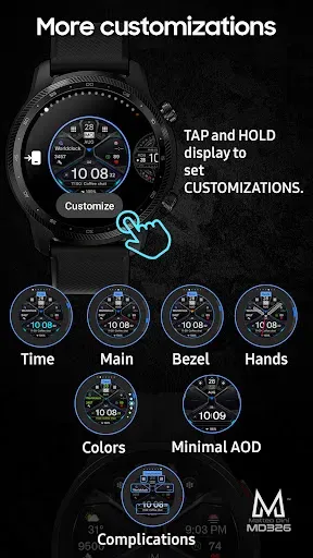 Скриншот 8 — MD326 3D Modern Watch Face
