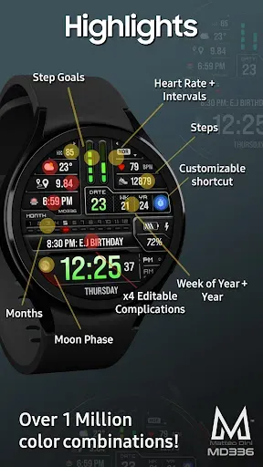 Скриншот 5 — MD336 Digital watch face