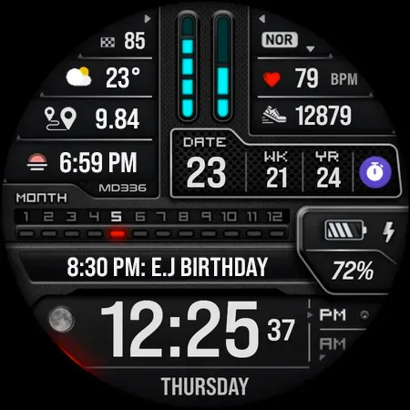 Скриншот 8 — MD336 Digital watch face