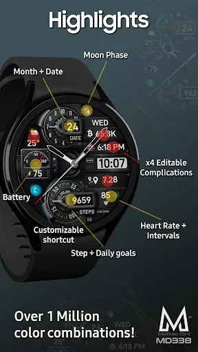 Скриншот 8 — MD338 Hybrid watch face