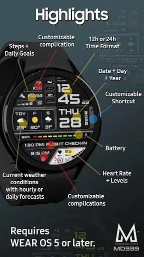 Скриншот 6 — MD339 Digital watch face