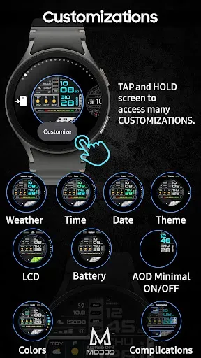 Скриншот 8 — MD339 Digital watch face
