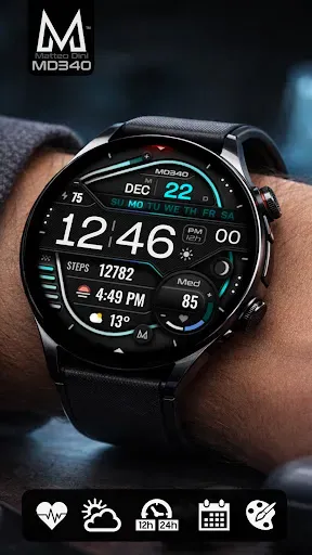 Скриншот 1 — MD340 Digital watch face