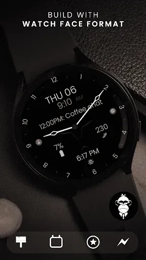 Скриншот 1 — Minimal Black v30 Watch Face