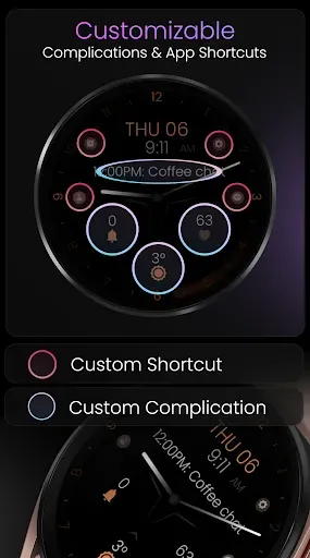 Скриншот 3 — Minimal Black v30 Watch Face