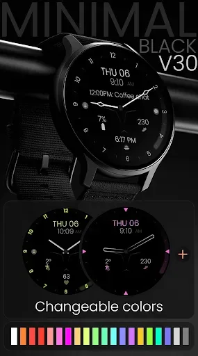 Скриншот 4 — Minimal Black v30 Watch Face