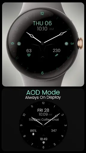 Скриншот 7 — Minimal Black v30 Watch Face