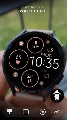Скриншот 1 — Minimal Rose Gold Watch Face