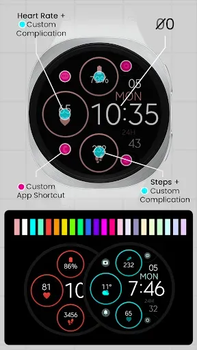 Скриншот 3 — Minimal Rose Gold Watch Face