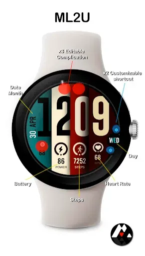 Скриншот 2 — ML2U 185 Watch Face