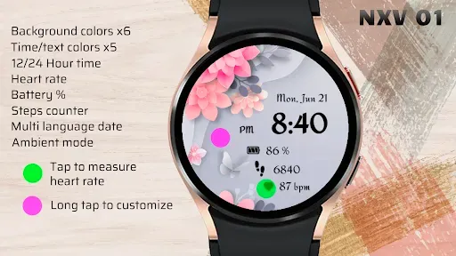 Скриншот 2 — NXV01 Flower bloom watch face
