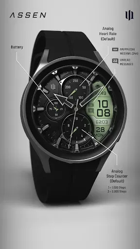 Скриншот 3 — S4U Assen - Hybrid watch face