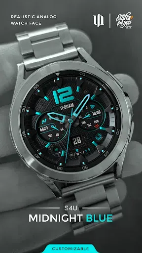 Скриншот 1 — S4U Midnight Blue - watch face