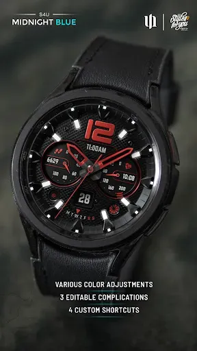 Скриншот 3 — S4U Midnight Blue - watch face