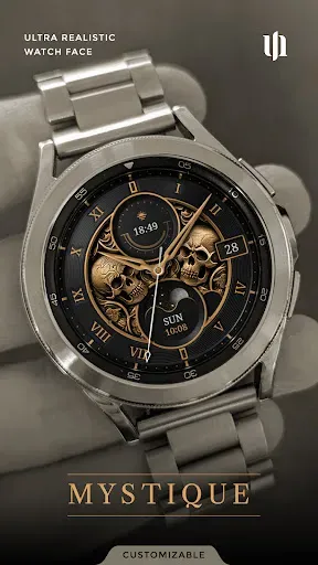 Скриншот 1 — S4U Mystique - Gold watch face
