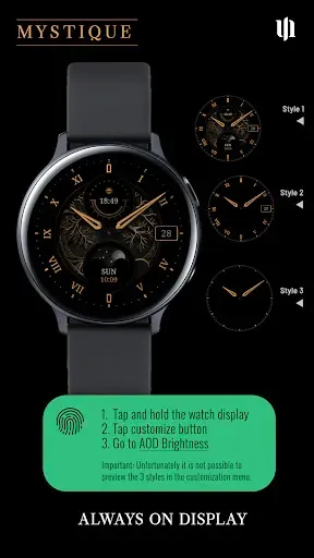 Скриншот 7 — S4U Mystique - Gold watch face
