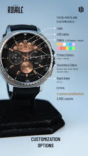 Скриншот 4 — S4U Royale - hybrid watch face