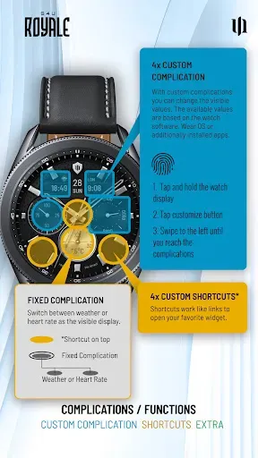 Скриншот 5 — S4U Royale - hybrid watch face
