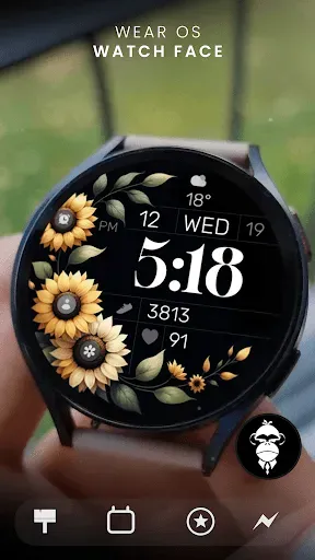 Скриншот 1 — Simple Sunflowers watch face