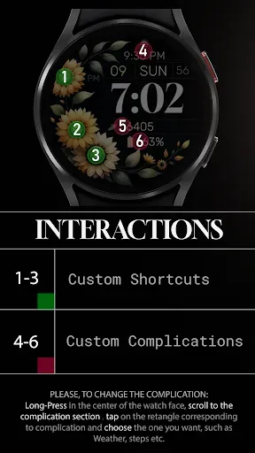 Скриншот 4 — Simple Sunflowers watch face