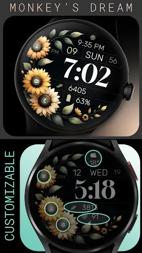 Скриншот 5 — Simple Sunflowers watch face
