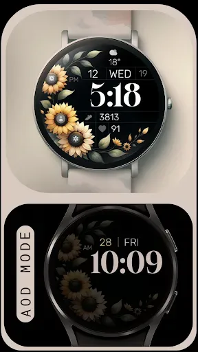 Скриншот 6 — Simple Sunflowers watch face