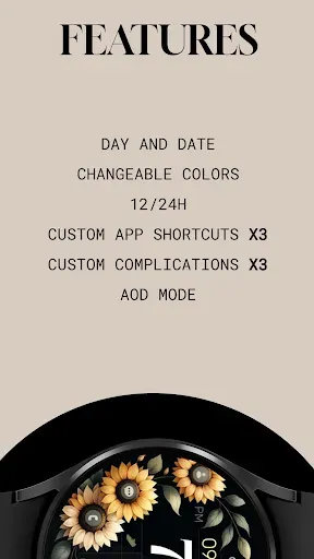 Скриншот 7 — Simple Sunflowers watch face