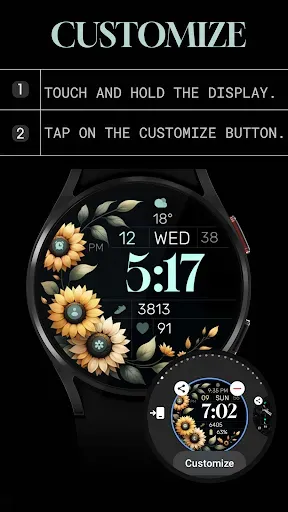 Скриншот 8 — Simple Sunflowers watch face
