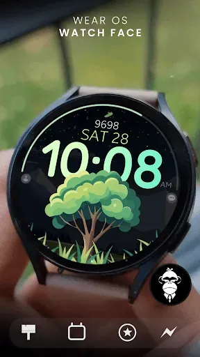 Скриншот 2 — Tree Steps digital watch face