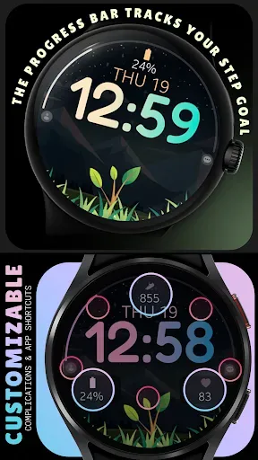Скриншот 4 — Tree Steps digital watch face