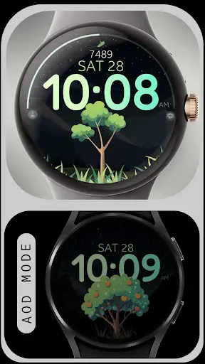 Скриншот 7 — Tree Steps digital watch face