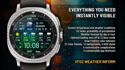 Скриншот 7 — VF02 Weather Inform Watch Face