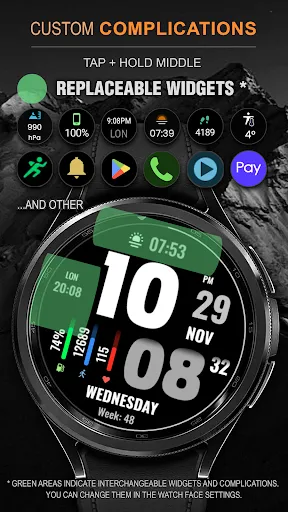 Скриншот 3 — WFP 219 Stylish watch face